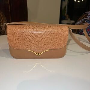 Gucci Tan Crossbody Bag with Gold Accent
